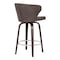 Armen Living Mynette 26" Swivel Brown Faux Leather Bar Stool LCMTBAWABR26 - alternate 5